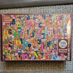 Brand New! Cobble Hill Shelley's ABC 2000pc jigsaw puzzle by Shelley Davies